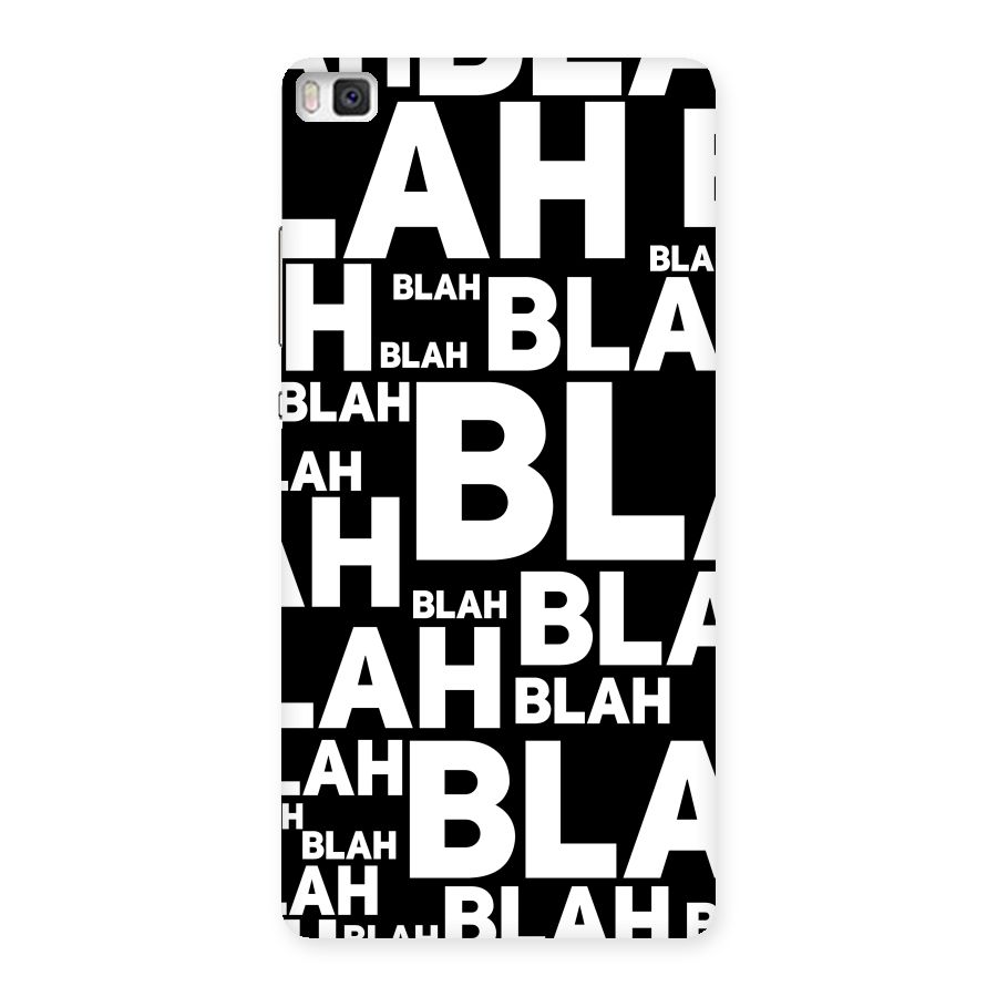 Blah Blah Pattern Back Case for Huawei P8