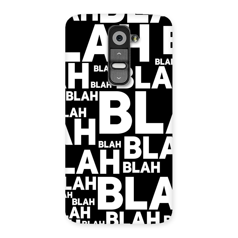 Blah Blah Pattern Back Case for LG G2
