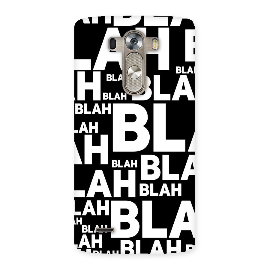 Blah Blah Pattern Back Case for LG G3