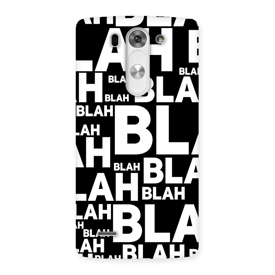 Blah Blah Pattern Back Case for LG G3 Beat