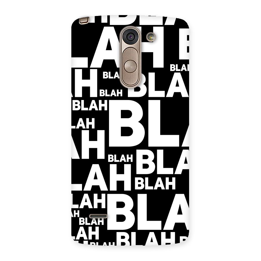 Blah Blah Pattern Back Case for LG G3 Stylus