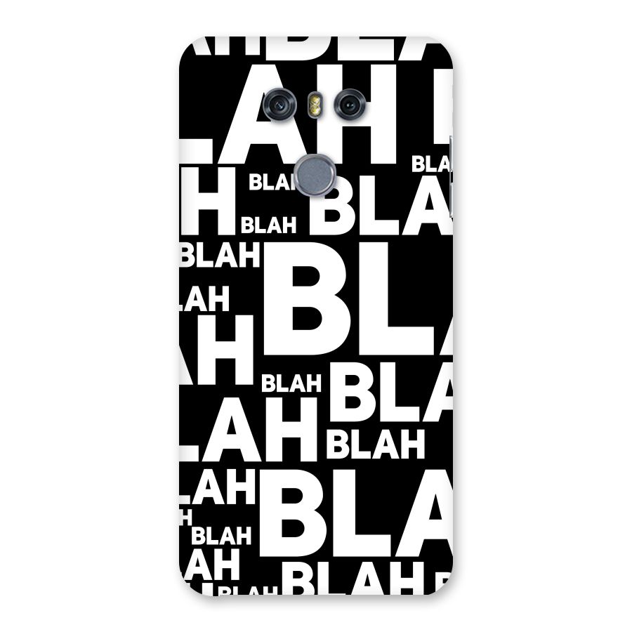 Blah Blah Pattern Back Case for LG G6