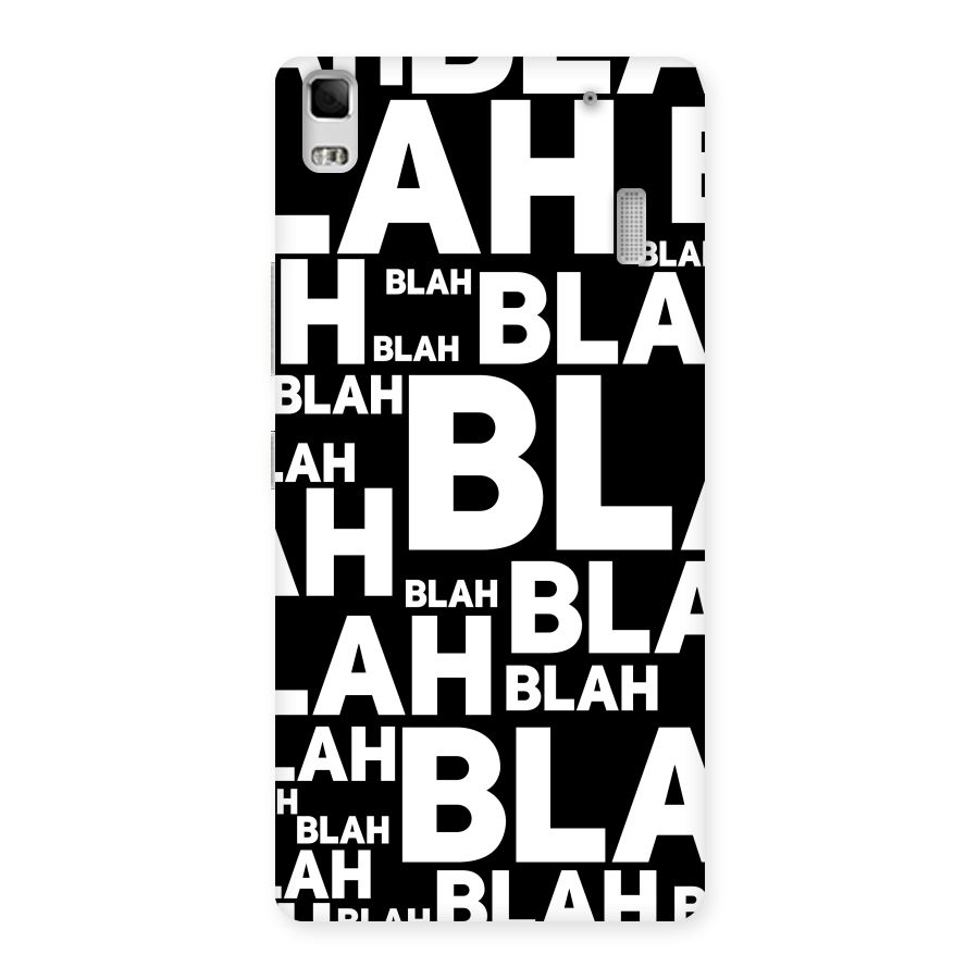Blah Blah Pattern Back Case for Lenovo K3 Note