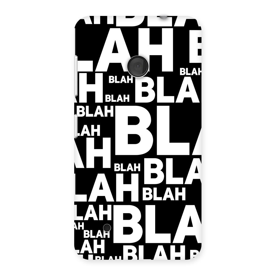 Blah Blah Pattern Back Case for Lumia 530