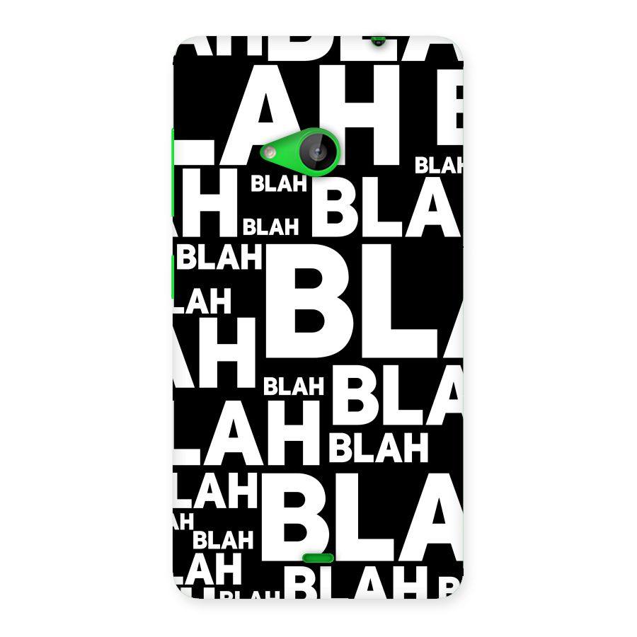 Blah Blah Pattern Back Case for Lumia 535