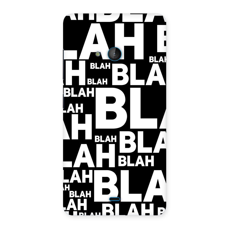 Blah Blah Pattern Back Case for Lumia 540