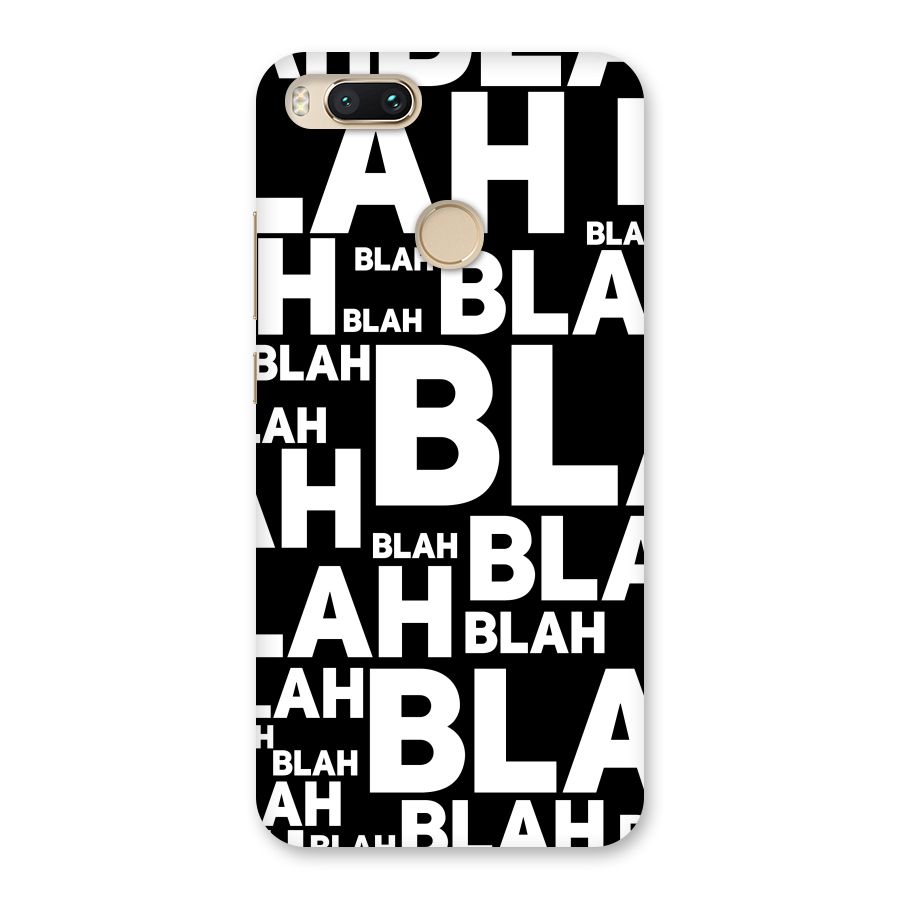 Blah Blah Pattern Back Case for Mi A1