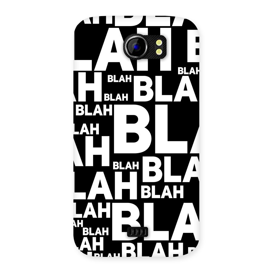 Blah Blah Pattern Back Case for Micromax Canvas 2 A110