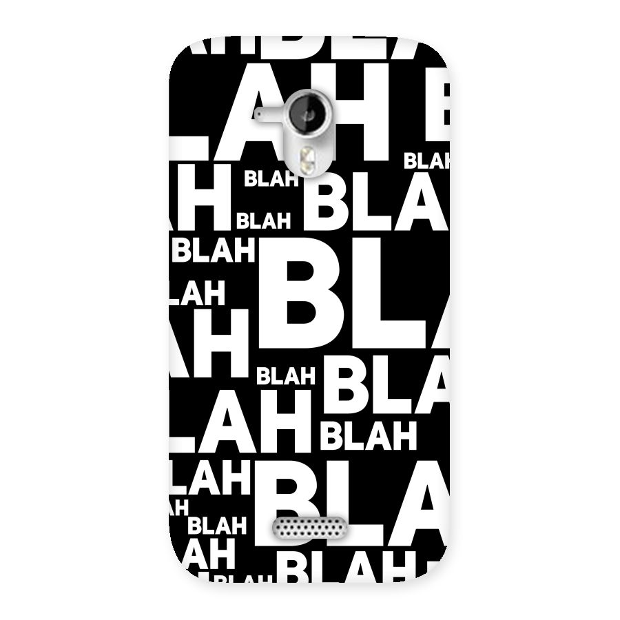Blah Blah Pattern Back Case for Micromax Canvas HD A116