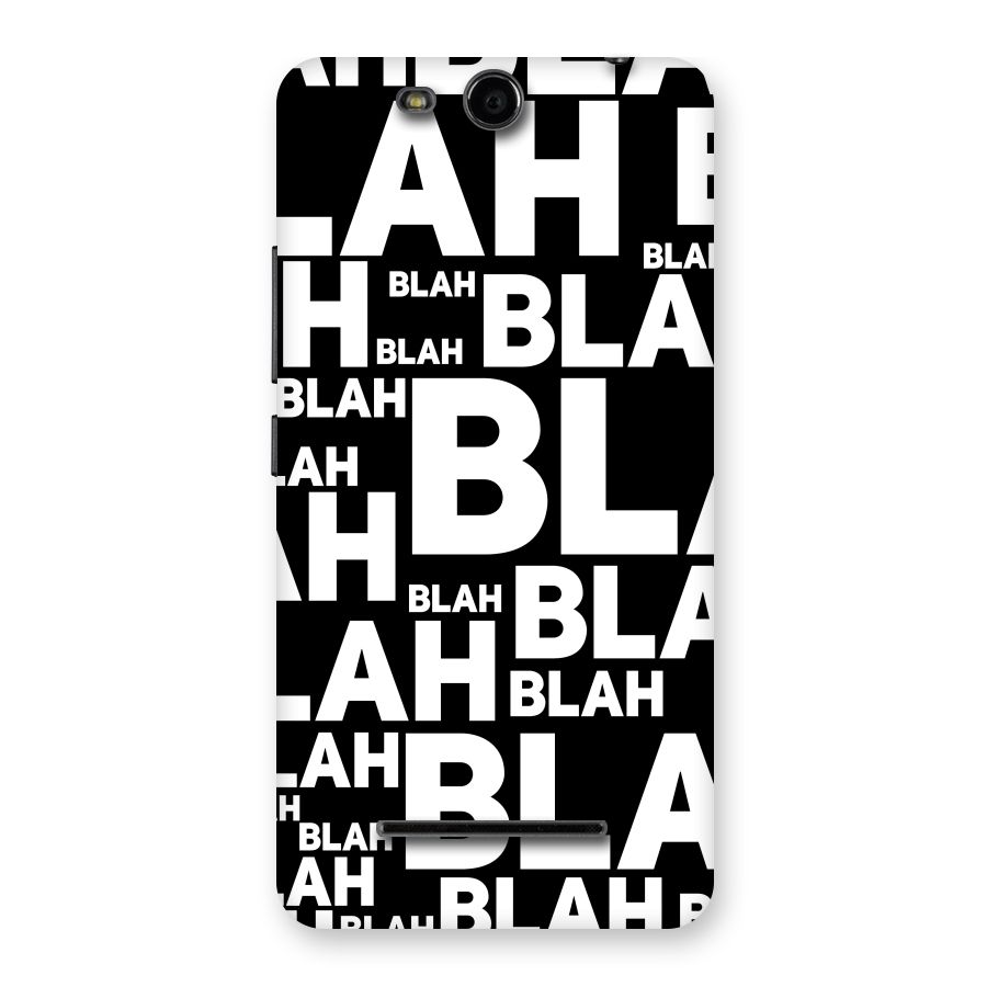 Blah Blah Pattern Back Case for Micromax Canvas Juice 3 Q392