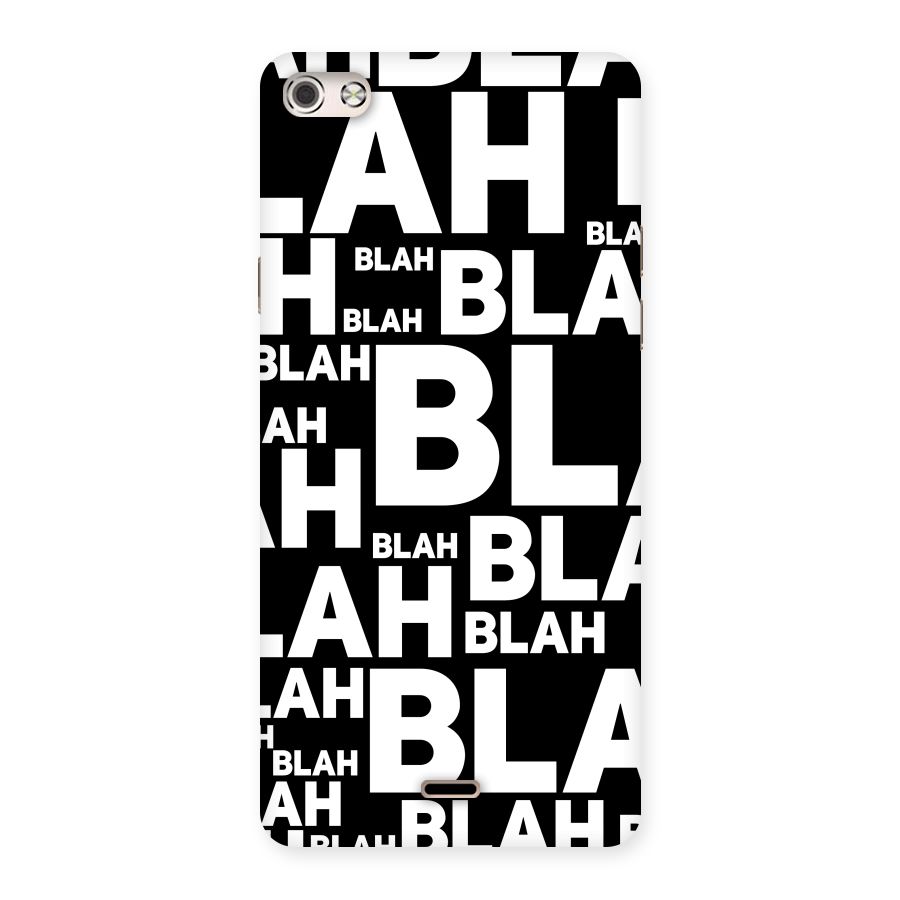 Blah Blah Pattern Back Case for Micromax Canvas Silver 5