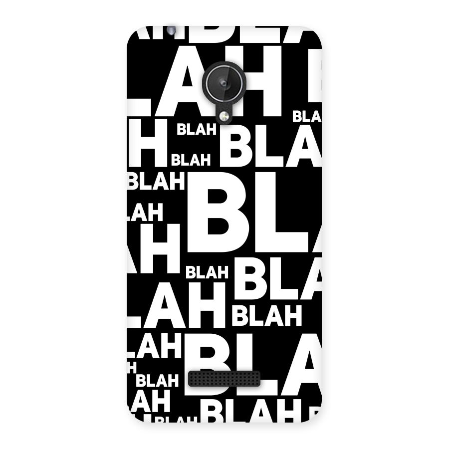 Blah Blah Pattern Back Case for Micromax Canvas Spark Q380