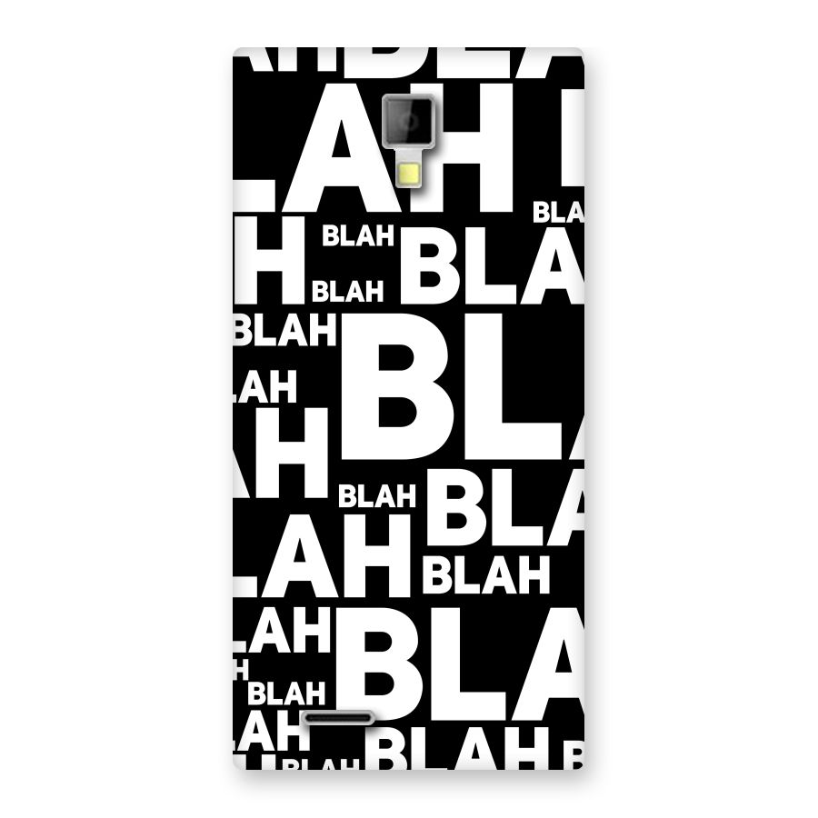 Blah Blah Pattern Back Case for Micromax Canvas Xpress A99