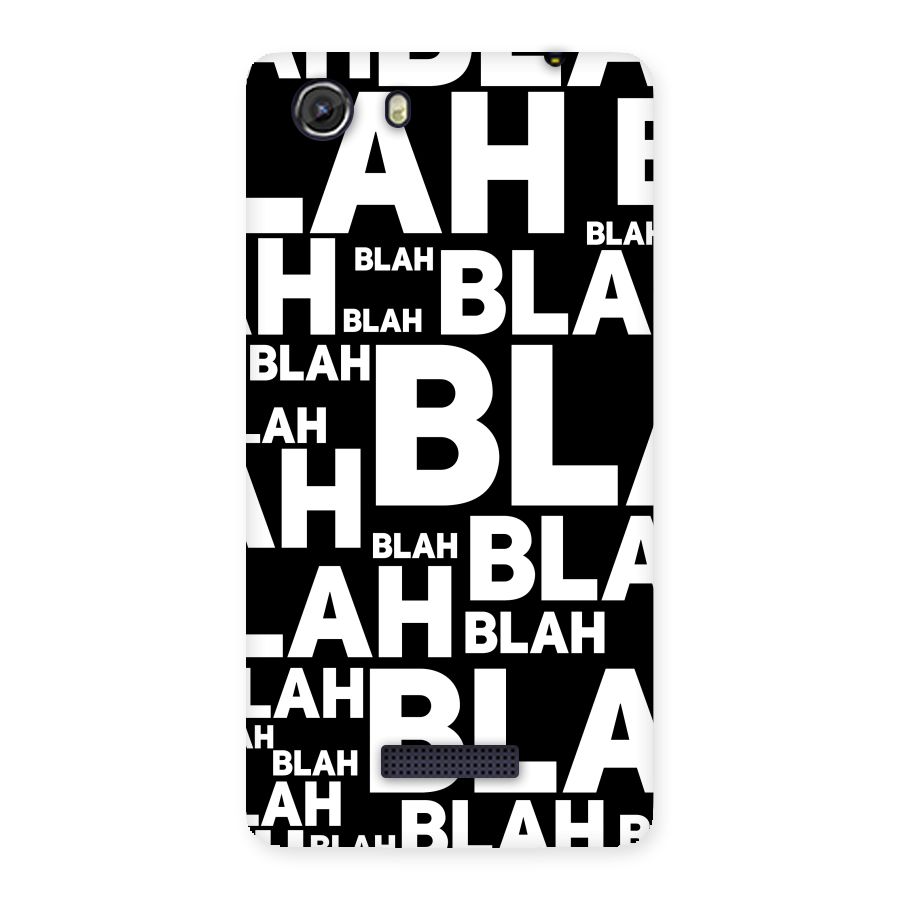 Blah Blah Pattern Back Case for Micromax Unite 3