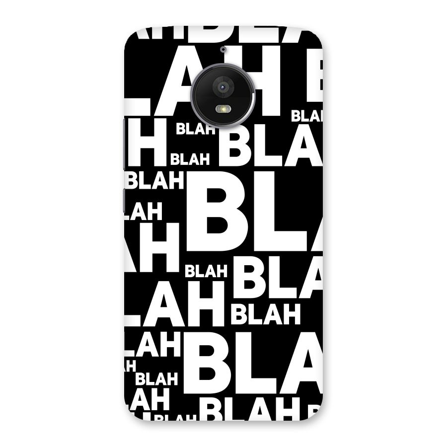 Blah Blah Pattern Back Case for Moto E4 Plus