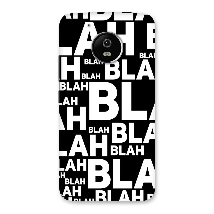 Blah Blah Pattern Back Case for Moto G5