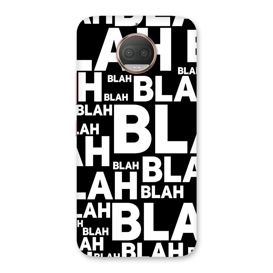 Blah Blah Pattern Back Case for Moto G5s Plus