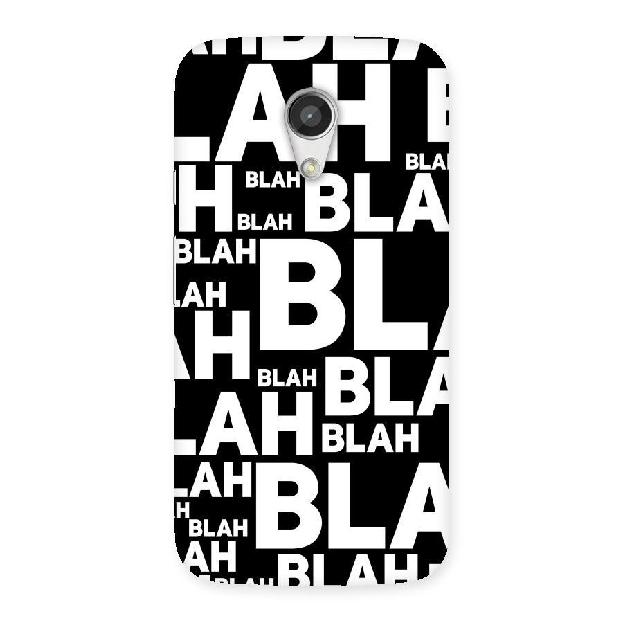 Blah Blah Pattern Back Case for Moto G 2nd Gen