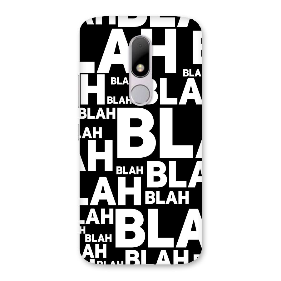 Blah Blah Pattern Back Case for Moto M