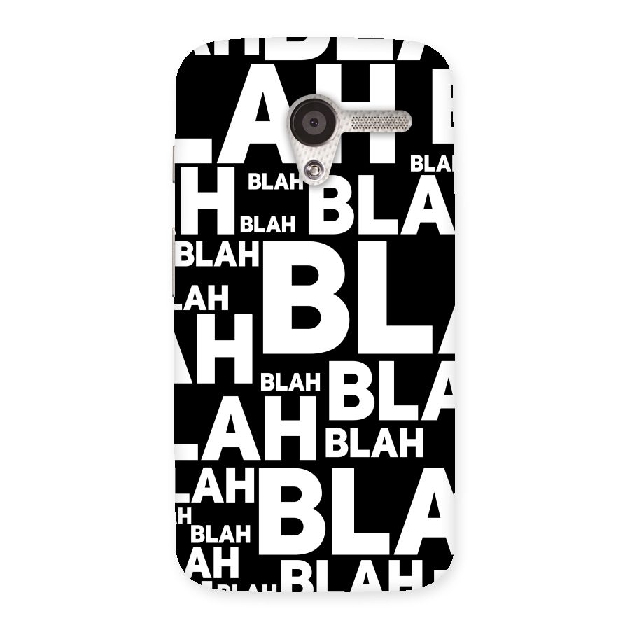 Blah Blah Pattern Back Case for Moto X