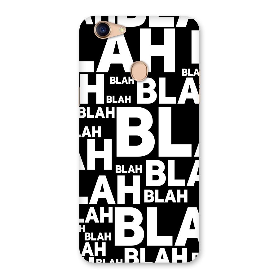 Blah Blah Pattern Back Case for Oppo F5