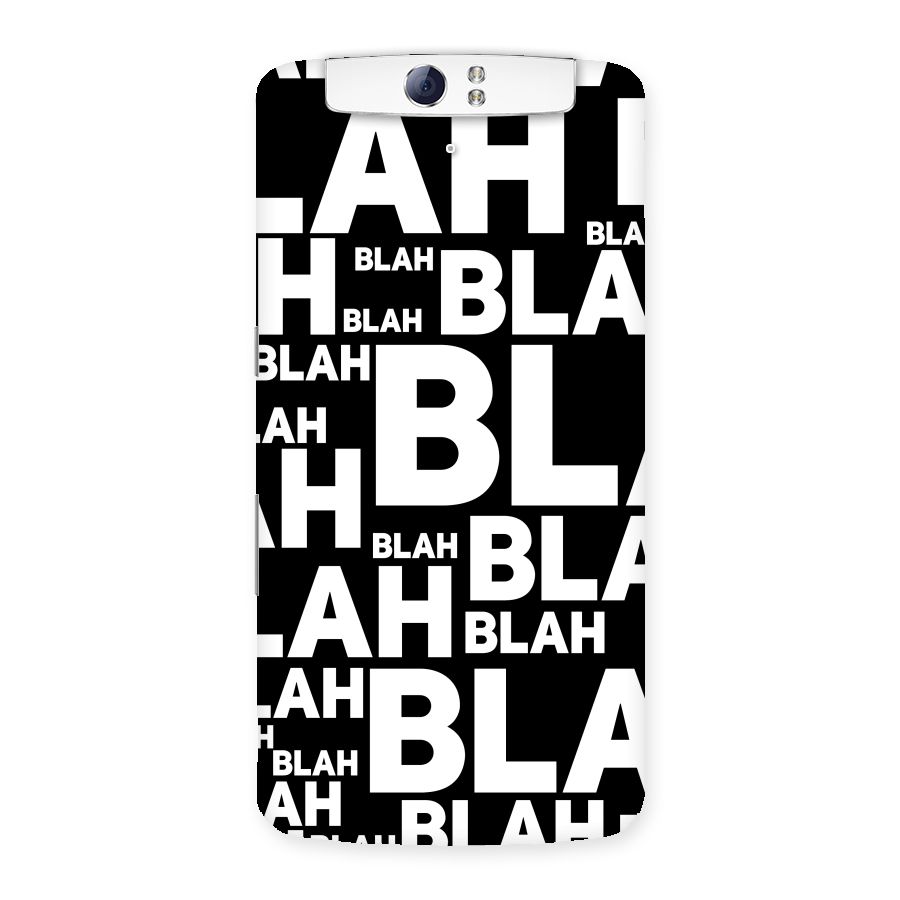 Blah Blah Pattern Back Case for Oppo N1