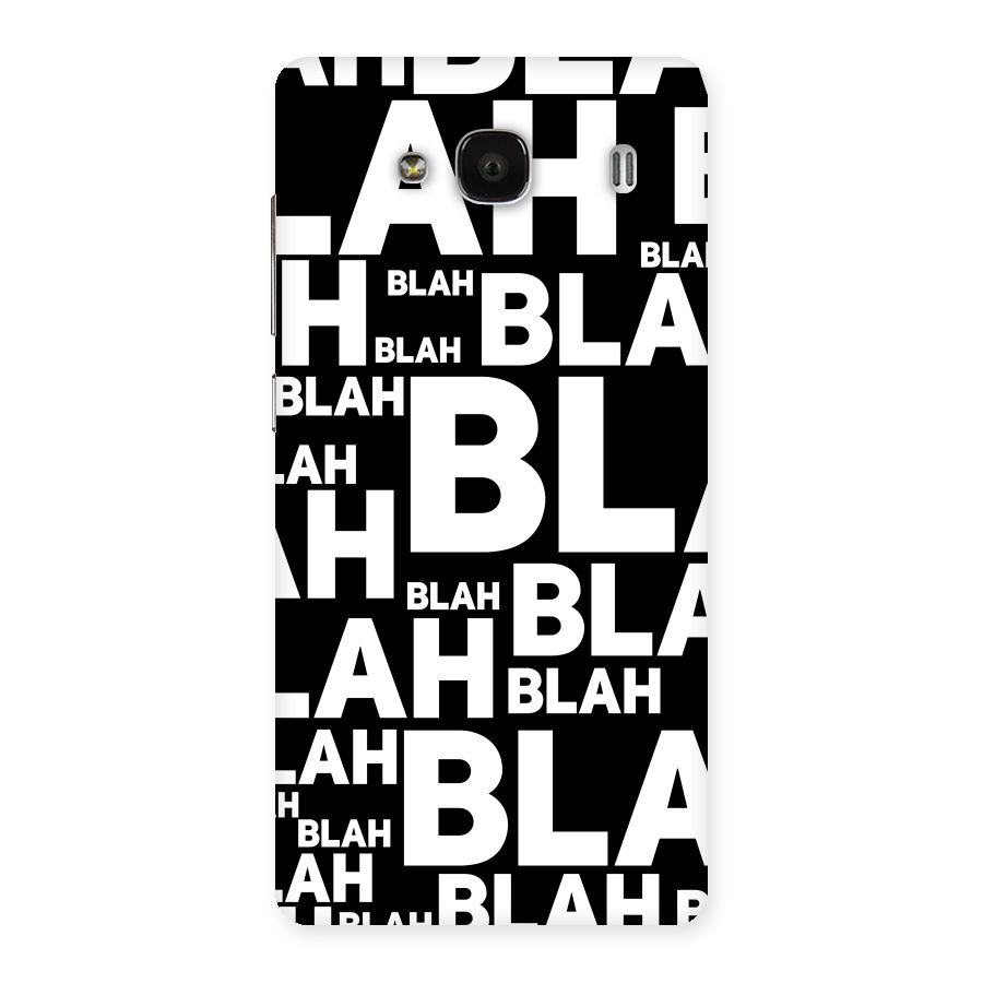 Blah Blah Pattern Back Case for Redmi 2