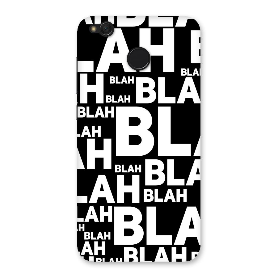 Blah Blah Pattern Back Case for Redmi 4