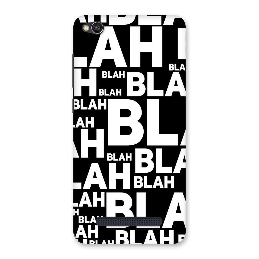 Blah Blah Pattern Back Case for Redmi 4A