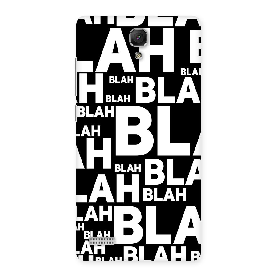 Blah Blah Pattern Back Case for Redmi Note Prime