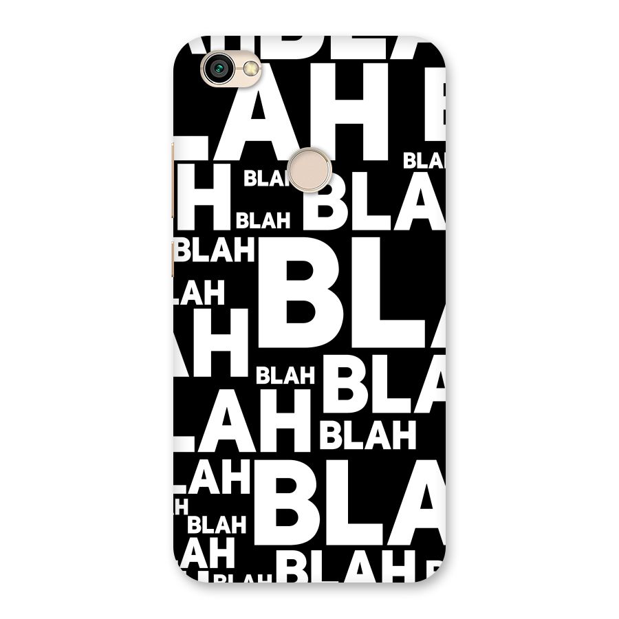 Blah Blah Pattern Back Case for Redmi Y1 2017