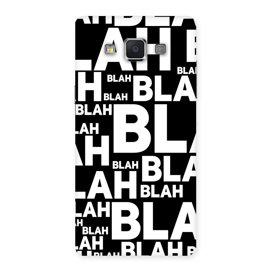 Blah Blah Pattern Back Case for Samsung Galaxy A5