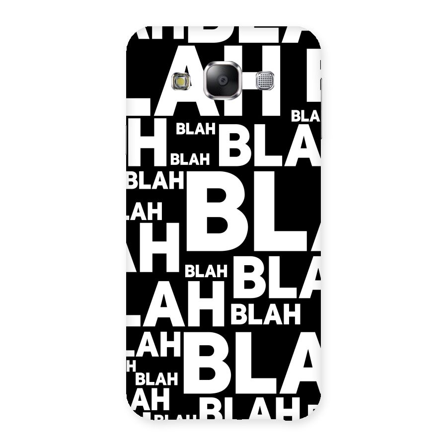 Blah Blah Pattern Back Case for Samsung Galaxy E5