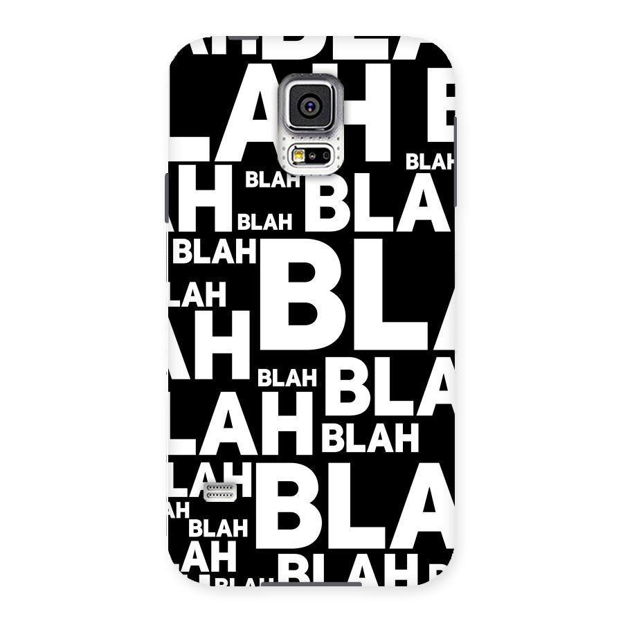 Blah Blah Pattern Back Case for Samsung Galaxy S5