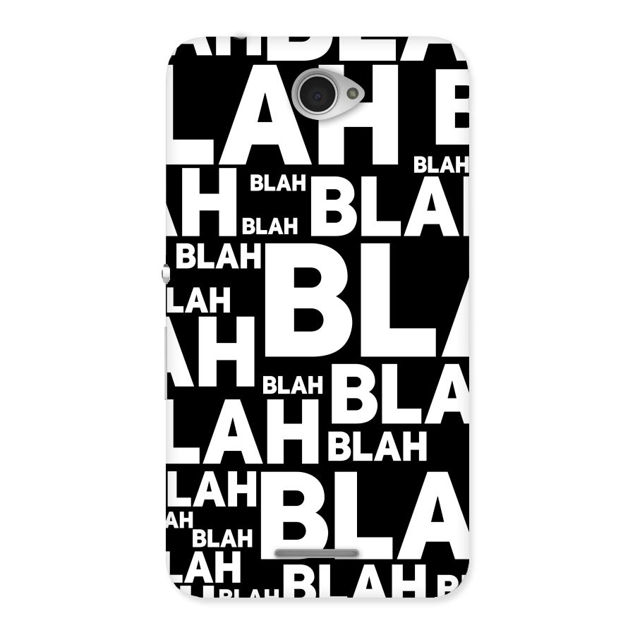 Blah Blah Pattern Back Case for Sony Xperia E4