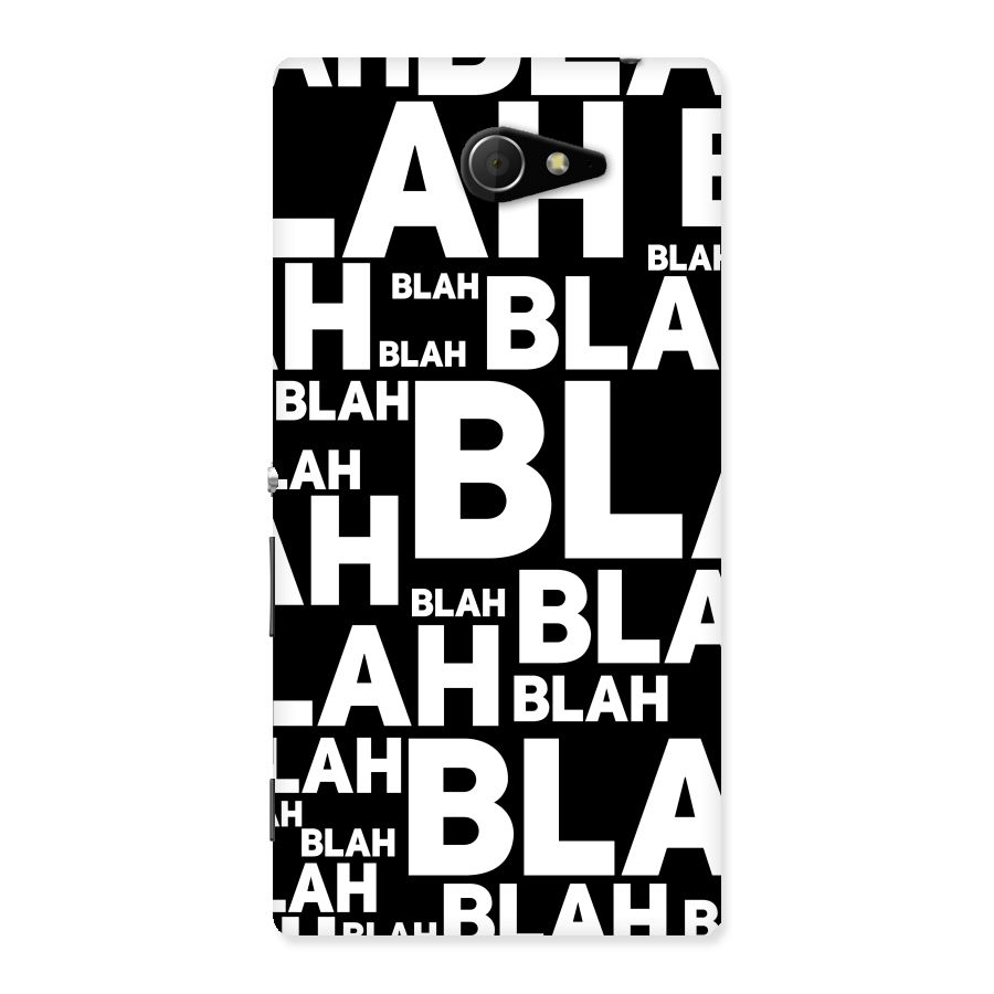 Blah Blah Pattern Back Case for Sony Xperia M2