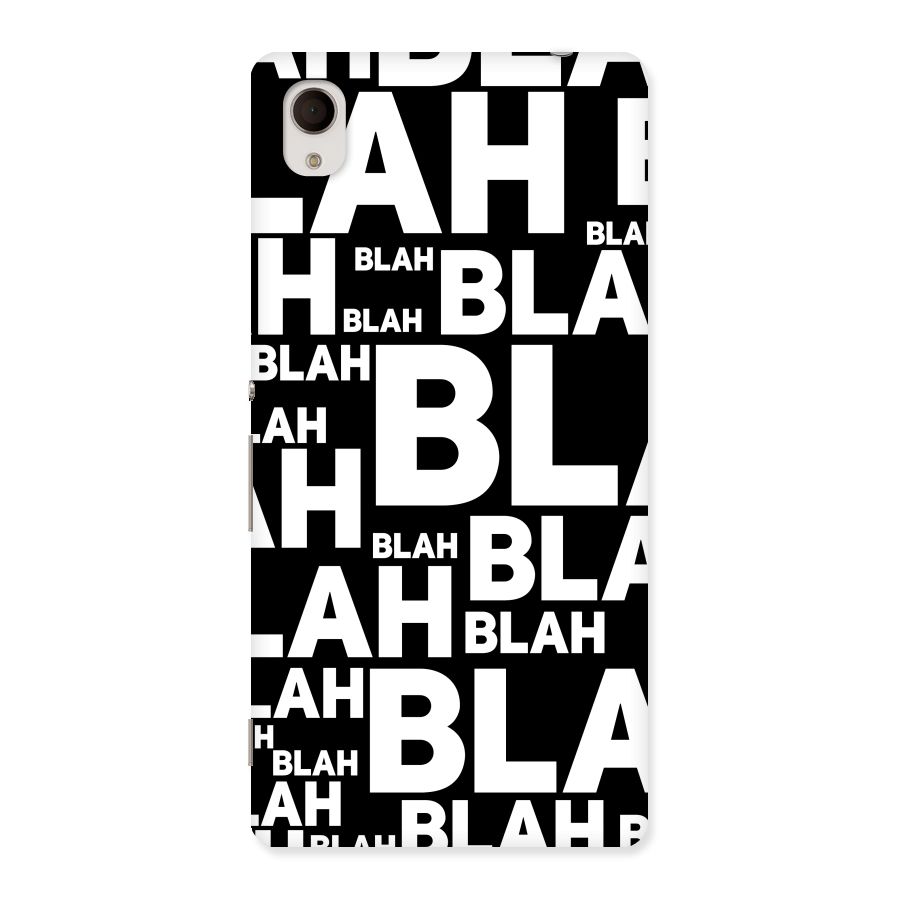 Blah Blah Pattern Back Case for Sony Xperia M4