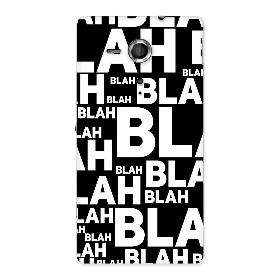 Blah Blah Pattern Back Case for Sony Xperia SP