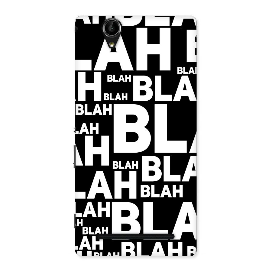 Blah Blah Pattern Back Case for Sony Xperia T2