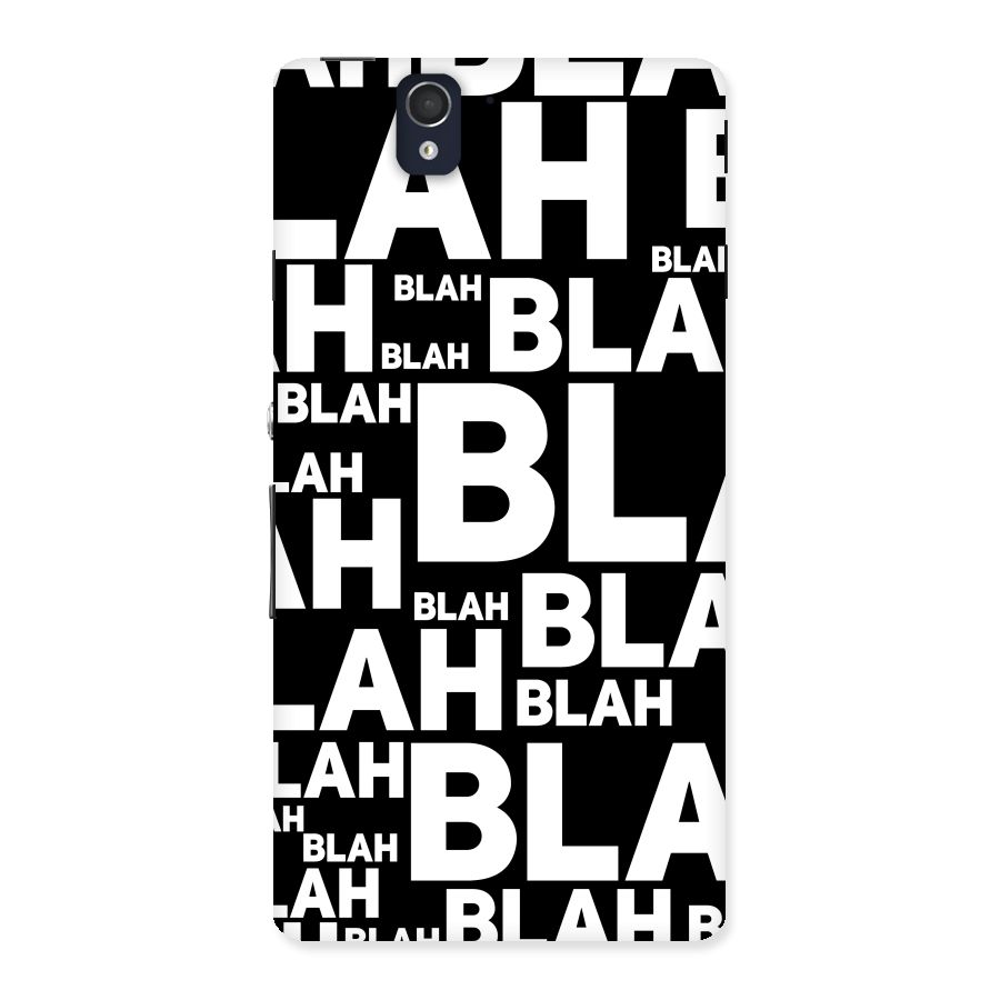 Blah Blah Pattern Back Case for Sony Xperia Z