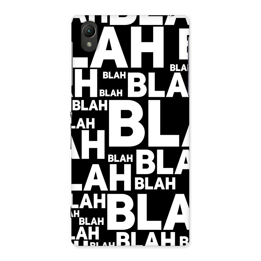 Blah Blah Pattern Back Case for Sony Xperia Z1