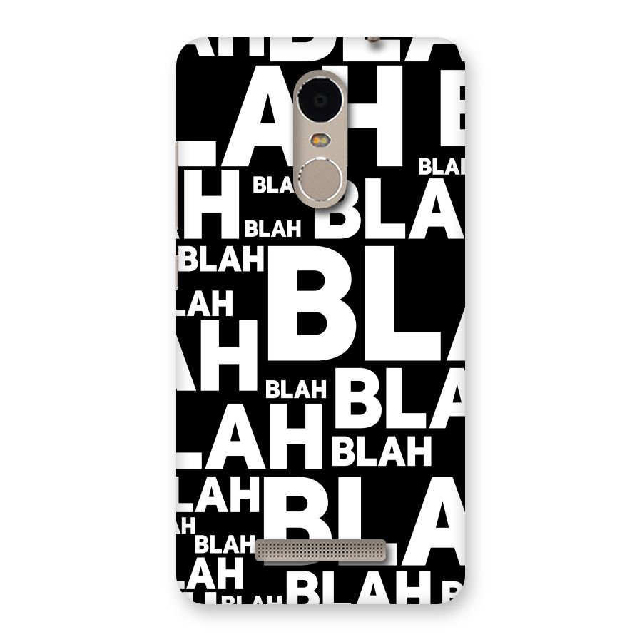 Blah Blah Pattern Back Case for Xiaomi Redmi Note 3