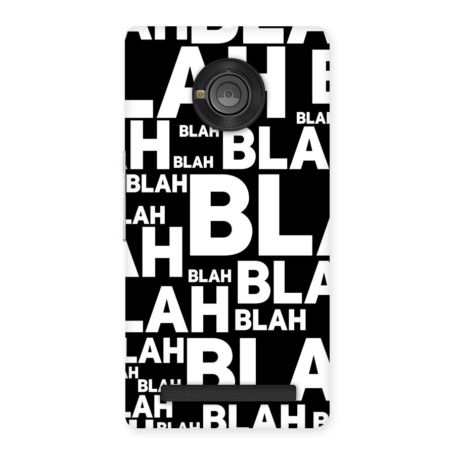 Blah Blah Pattern Back Case for Yu Yunique