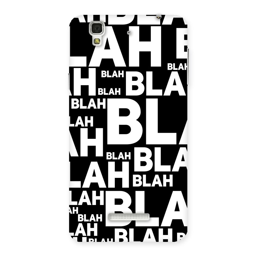 Blah Blah Pattern Back Case for Yu Yureka