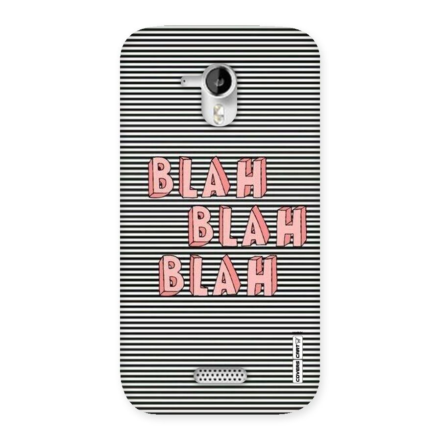 Blah Stripes Back Case for Micromax Canvas HD A116
