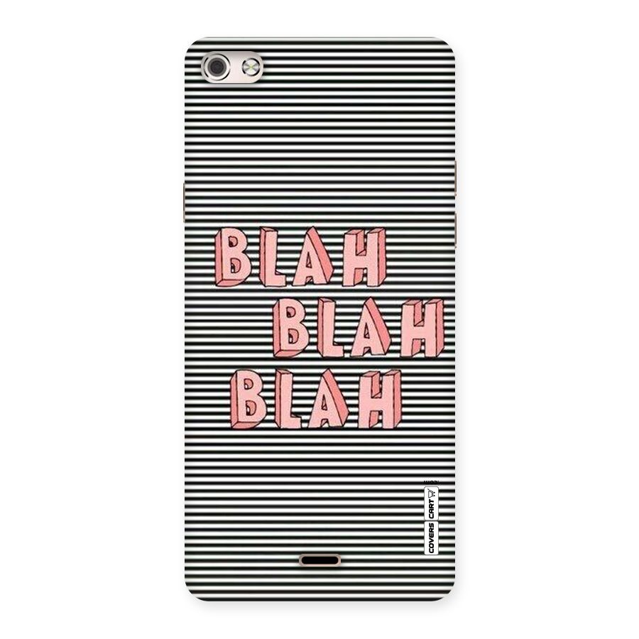 Blah Stripes Back Case for Micromax Canvas Silver 5