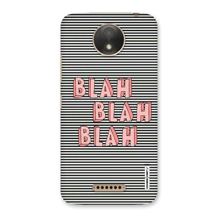 Blah Stripes Back Case for Moto C Plus