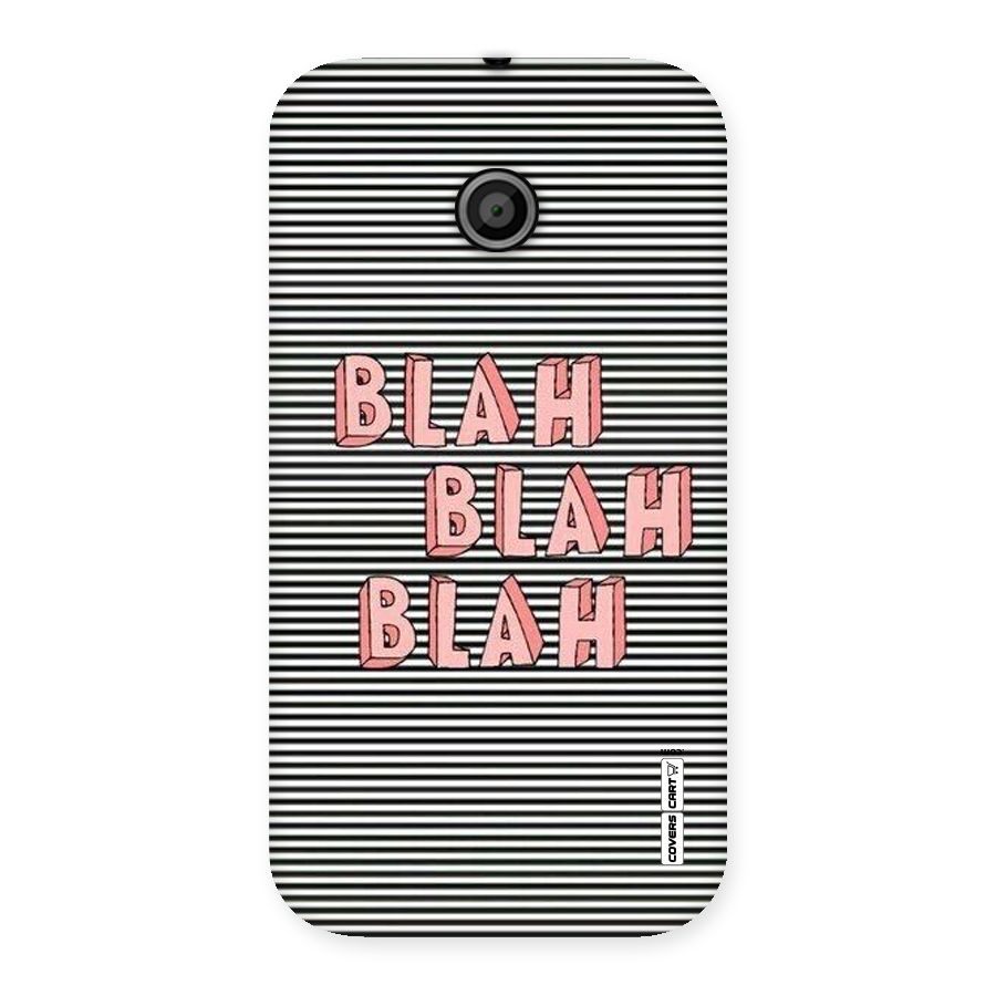 Blah Stripes Back Case for Moto E