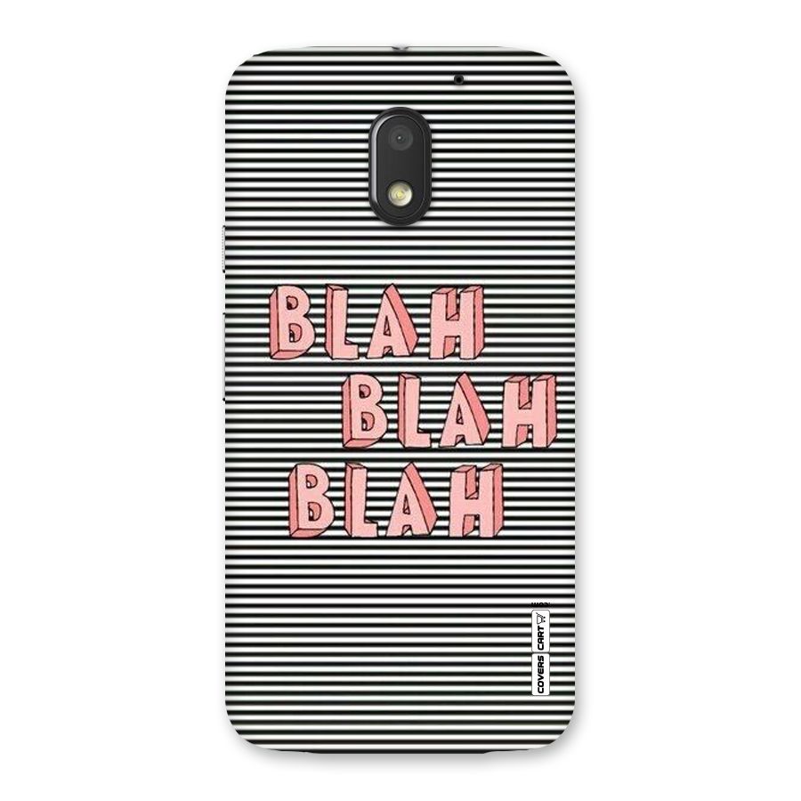 Blah Stripes Back Case for Moto E3 Power
