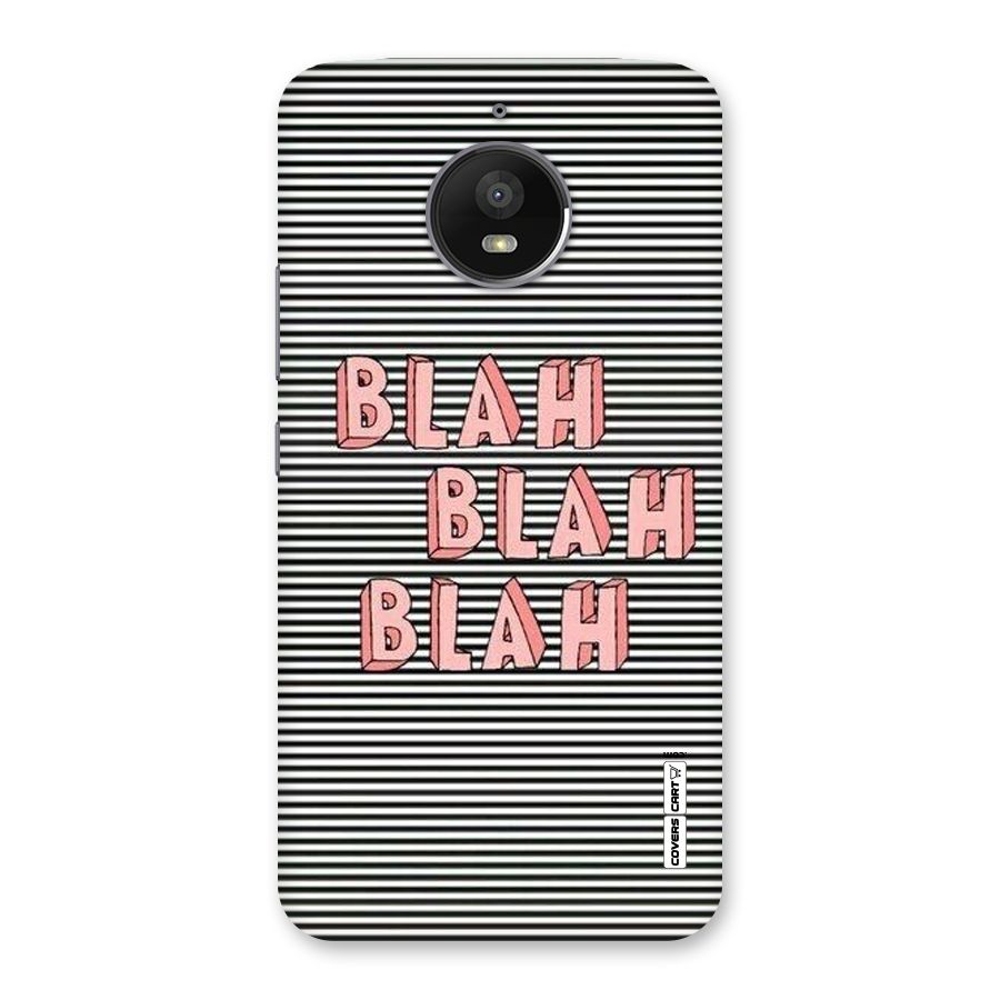 Blah Stripes Back Case for Moto E4 Plus